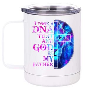 I Took A DNA Test And God Is My Father Jesus Christian Premium 12 oz Stainless Steel Tumbler Cup