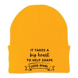 It Takes A Big Heart To Help Shape Little Minds Cute Teacher Gift Knit Cap Winter Beanie