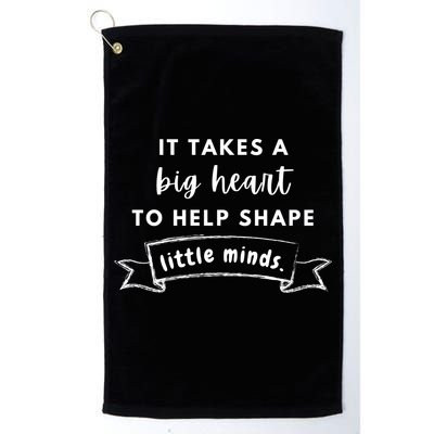 It Takes A Big Heart To Help Shape Little Minds Cute Teacher Gift Golf Towel