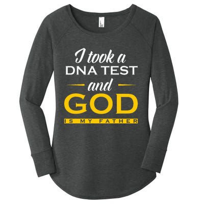 I Took A Dna Test God Is My Father Jesus Christian Women's Perfect Tri Tunic Long Sleeve Shirt