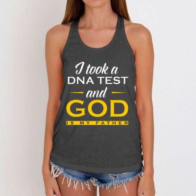 I Took A Dna Test God Is My Father Jesus Christian Women's Knotted Racerback Tank