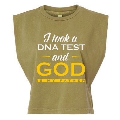 I Took A Dna Test God Is My Father Jesus Christian Garment-Dyed Women's Muscle Tee