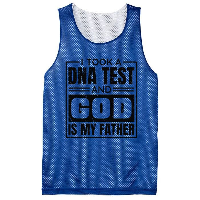 I Took A Dna Test And God Is My Father Christianity Quote Gift Mesh Reversible Basketball Jersey Tank