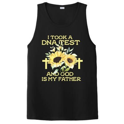 I Took A Dna Test And God Is My Father Funny Quote Sunflower PosiCharge Competitor Tank