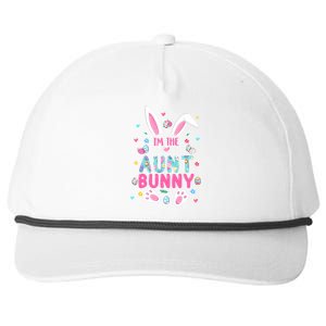 I'm The Aunt Bunny Happy Easter Cute Aunt Bunny Lover Cool Gift Snapback Five-Panel Rope Hat