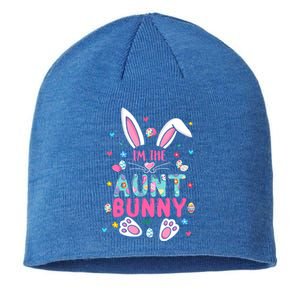 I'm The Aunt Bunny Happy Easter Cute Aunt Bunny Lover Cool Gift Sustainable Beanie