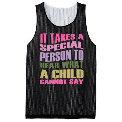 It Takes A Special Person To Hear What A Child Cannot Say Mesh Reversible Basketball Jersey Tank