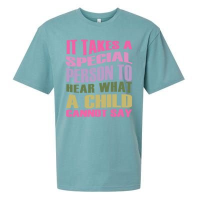 It Takes A Special Person To Hear What A Child Cannot Say Sueded Cloud Jersey T-Shirt