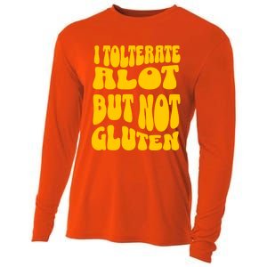 I Tolerate A Lot But Not Not Gluten Diet Sarcastic Cute Funny Gift Cooling Performance Long Sleeve Crew