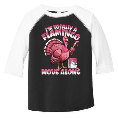 IM Totally A Flamingo Move Along Funny Thanksgiving Turkey Toddler Fine Jersey T-Shirt