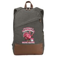 IM Totally A Flamingo Move Along Funny Thanksgiving Turkey Cotton Canvas Backpack