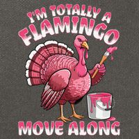 IM Totally A Flamingo Move Along Funny Thanksgiving Turkey Cotton Canvas Backpack