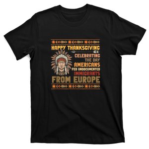 Indigenous Thanksgiving American Fed Undocumented Immigrants T-Shirt