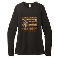 Indigenous Thanksgiving American Fed Undocumented Immigrants Womens CVC Long Sleeve Shirt