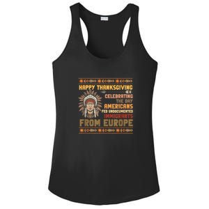 Indigenous Thanksgiving American Fed Undocumented Immigrants Ladies PosiCharge Competitor Racerback Tank