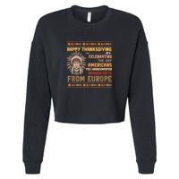 Indigenous Thanksgiving American Fed Undocumented Immigrants Cropped Pullover Crew