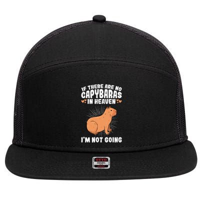 if there are no capybaras capybara  Rodent Lover  7 Panel Mesh Trucker Snapback Hat
