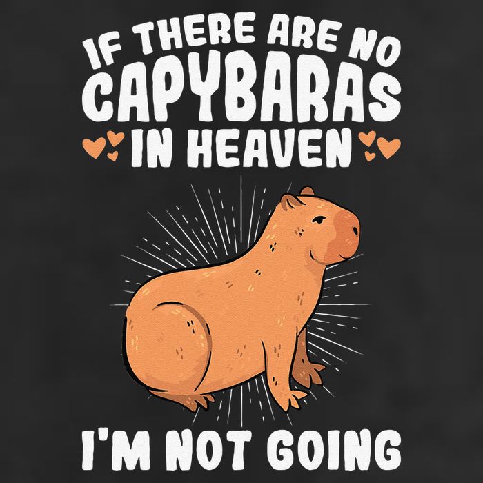 if there are no capybaras capybara  Rodent Lover  7 Panel Mesh Trucker Snapback Hat