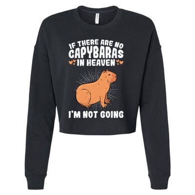 if there are no capybaras capybara  Rodent Lover  Cropped Pullover Crew