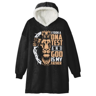 I Took A Dna Test God Is My Father Hooded Wearable Blanket