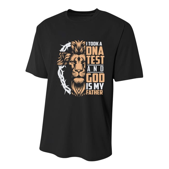 I Took A Dna Test God Is My Father Youth Performance Sprint T-Shirt