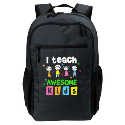 I Teach Awesome Special Needs Autism Awareness Daily Commute Backpack