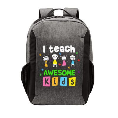 I Teach Awesome Special Needs Autism Awareness Vector Backpack