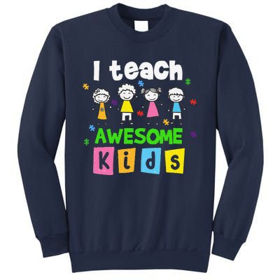 I Teach Awesome Special Needs Autism Awareness Sweatshirt