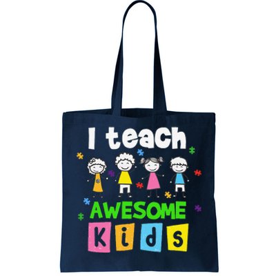 I Teach Awesome Special Needs Autism Awareness Tote Bag