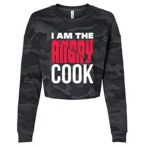 Im The Angry Cook A Warning For Others Cool Gift Cropped Pullover Crew