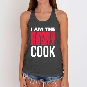 Im The Angry Cook A Warning For Others Cool Gift Women's Knotted Racerback Tank