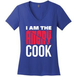 Im The Angry Cook A Warning For Others Cool Gift Women's V-Neck T-Shirt