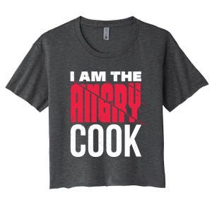 Im The Angry Cook A Warning For Others Cool Gift Women's Crop Top Tee