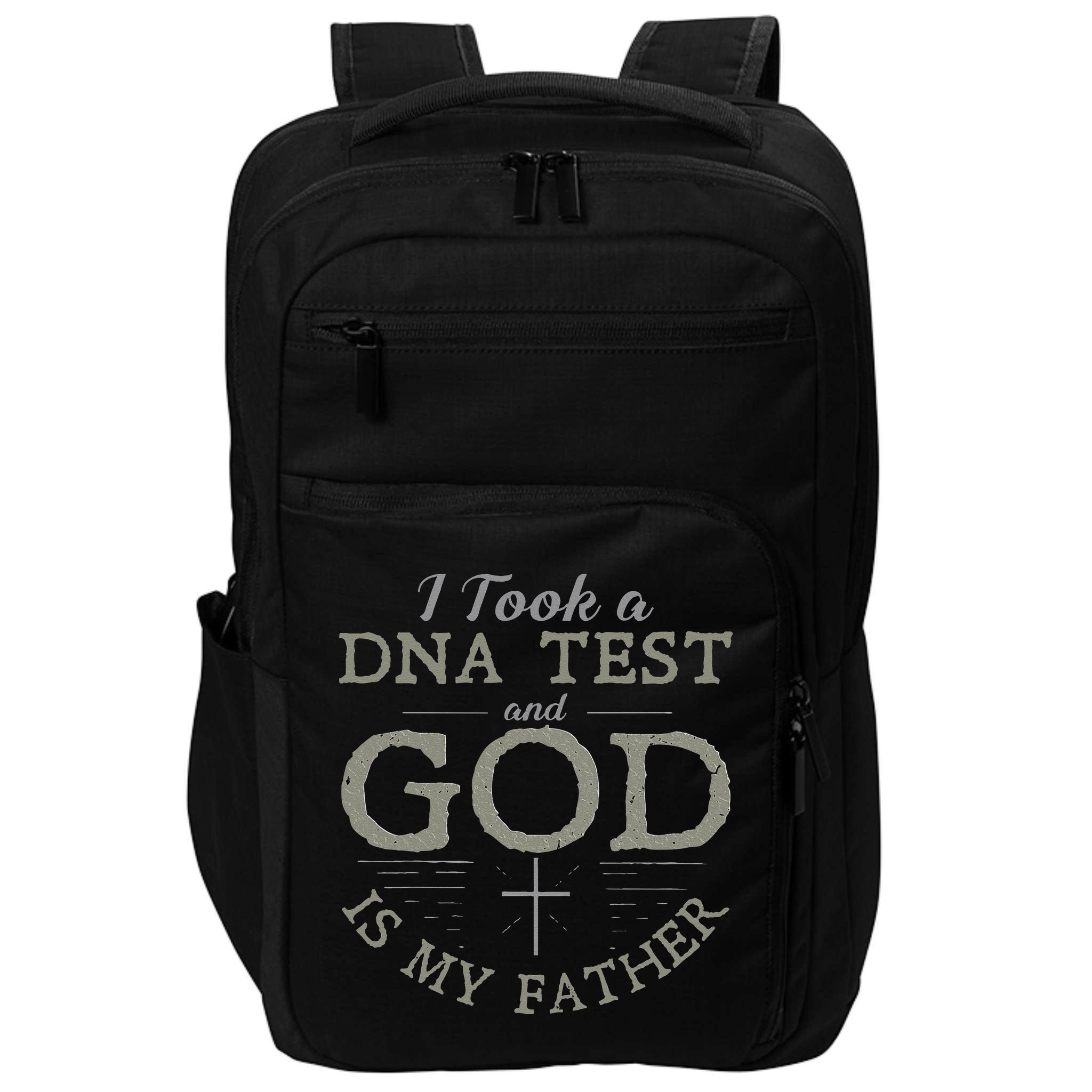 I Took A DNA Test And God Is My Father Funny Christian Impact Tech Backpack