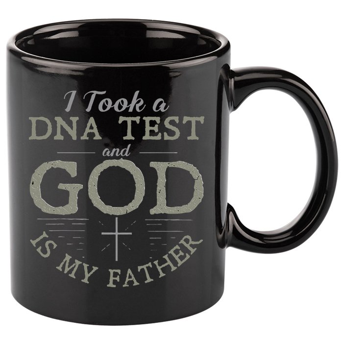 I Took A DNA Test And God Is My Father Funny Christian 11oz C Handle Ceramic Mug