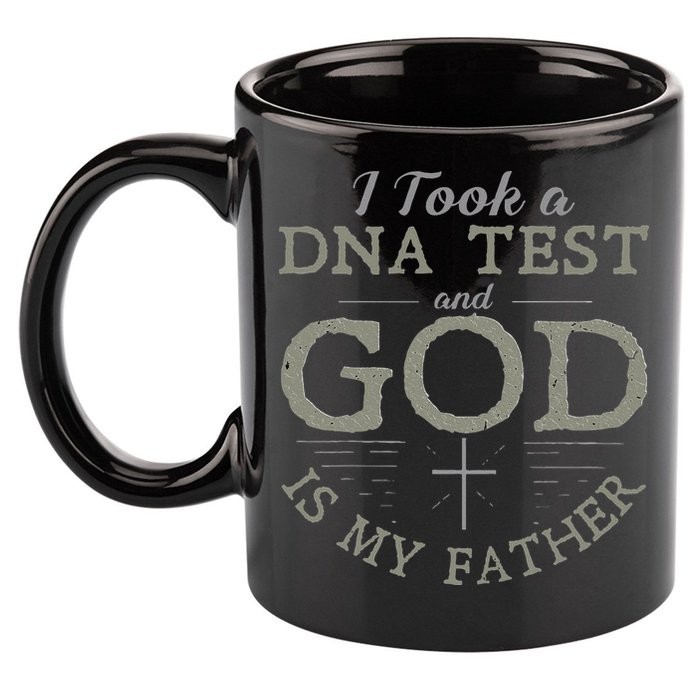 I Took A DNA Test And God Is My Father Funny Christian 11oz C Handle Ceramic Mug