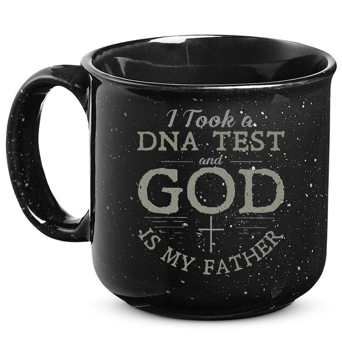 I Took A DNA Test And God Is My Father Funny Christian 15oz Campfire Ceramic Mug