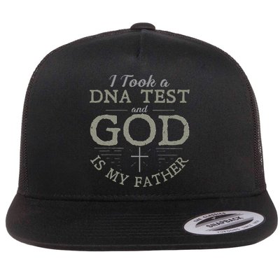 I Took A DNA Test And God Is My Father Funny Christian Flatbill Hat
