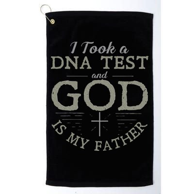 I Took A DNA Test And God Is My Father Funny Christian Golf Towel