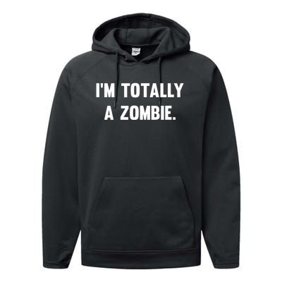 I'm Totally A Zombie Performance Fleece Hoodie