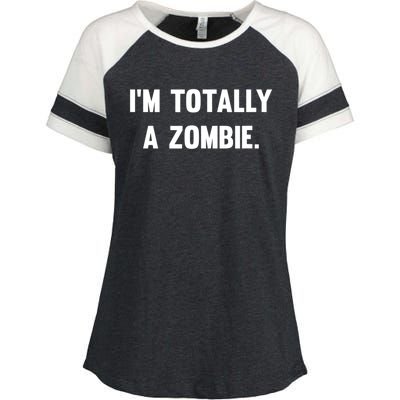 I'm Totally A Zombie Enza Ladies Jersey Colorblock Tee