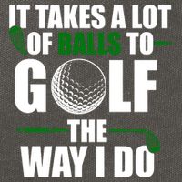It Takes A Lot Of Balls To Golf The Way I Do Funny Golfer Cotton Canvas Backpack
