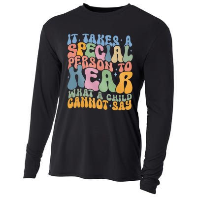 It Takes A Special Person To Hear What A Child Cannot Say Cooling Performance Long Sleeve Crew