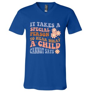 It Takes A Special Person To Hear What A Cannot Say Gift V-Neck T-Shirt