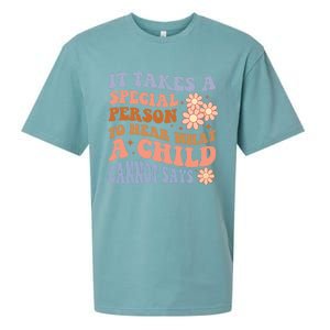 It Takes A Special Person To Hear What A Cannot Say Gift Sueded Cloud Jersey T-Shirt