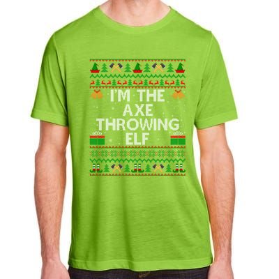 I'm The Axe Throwing Elf Ugly Axe Thrower Christmas Cool Gift Adult ChromaSoft Performance T-Shirt