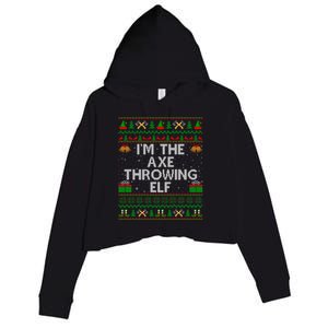 I'm The Axe Throwing Elf Ugly Axe Thrower Christmas Cool Gift Crop Fleece Hoodie