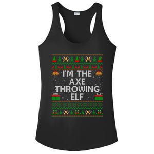 I'm The Axe Throwing Elf Ugly Axe Thrower Christmas Cool Gift Ladies PosiCharge Competitor Racerback Tank