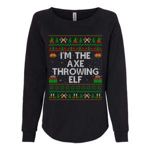 I'm The Axe Throwing Elf Ugly Axe Thrower Christmas Cool Gift Womens California Wash Sweatshirt