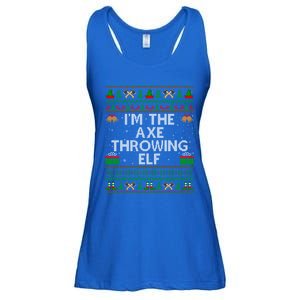 I'm The Axe Throwing Elf Ugly Axe Thrower Christmas Cool Gift Ladies Essential Flowy Tank